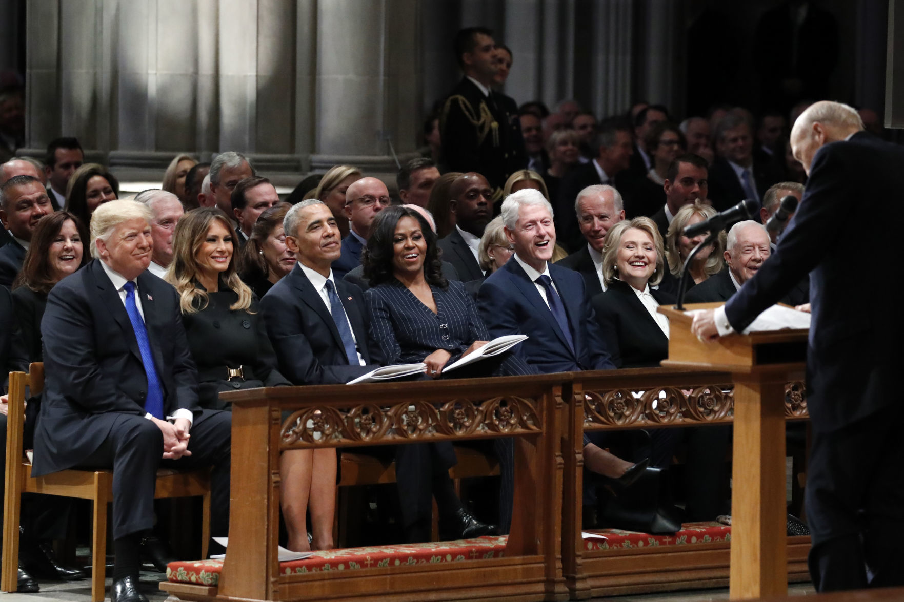 Sen. Simpson eulogizes President Bush